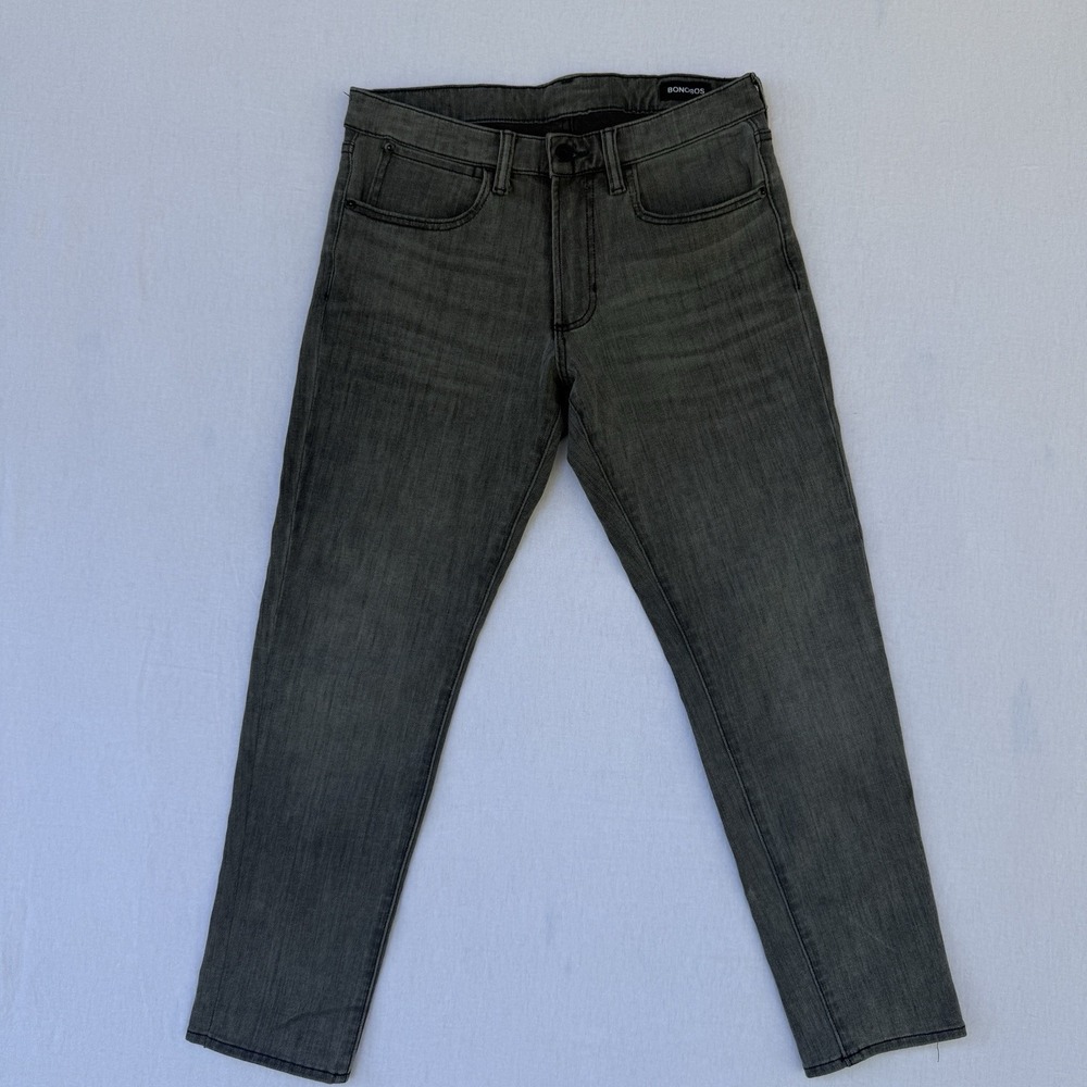 Bonobos Tailored Fit Jeans Mens 30x28 Grey Denim Cotton Stretch Preppy Comfort - Picture 3 of 8
